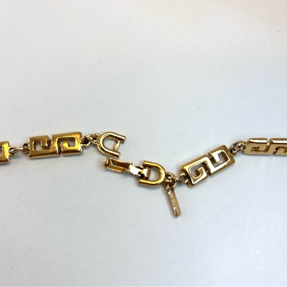 Vintage D’Orlan Gold Tone Greek Key Link Necklace Signed 24” - Picture 9 of 9
